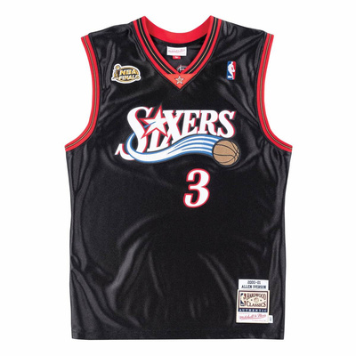 Koszulka Mitchell & Ness Philadelphia 76ers #1 Allen Iverson Authentic Jersey czarna
