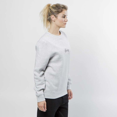 Bluza damska Stussy Sweatshirt Stock App. Crew grey heather WMNS