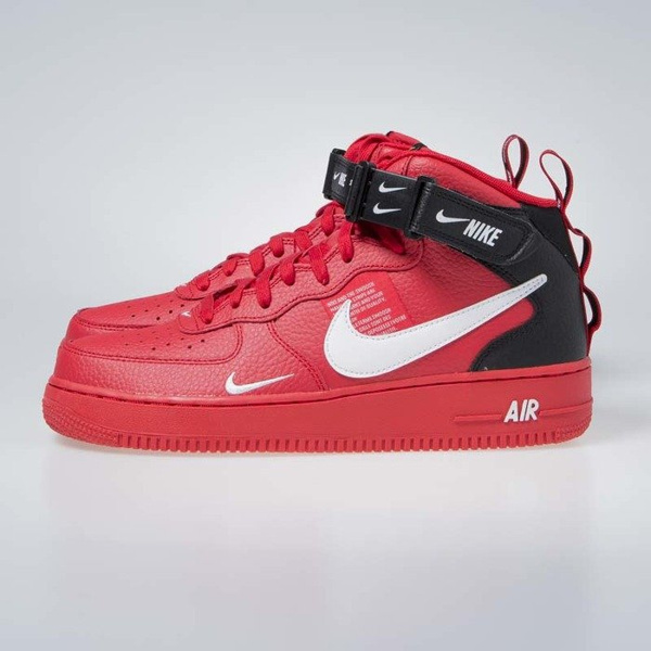 Sneakers buty Nike Air Force 1 Mid '07 LV8 university red / white-black (804609-605)