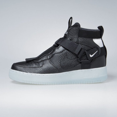 Sneakers Nike Air Force 1 Utility Mid black / half blue-white (AQ9758-001)
