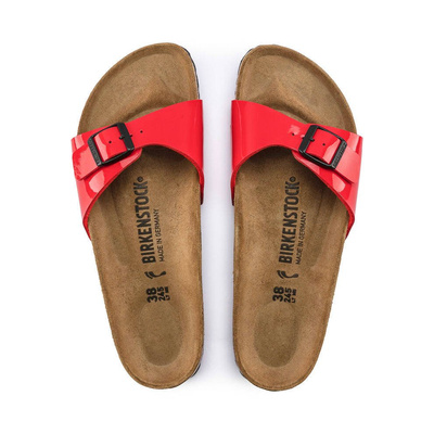 Klapki damskie Birkenstock Madrid BS Narrow Fit czerwone (1019460)