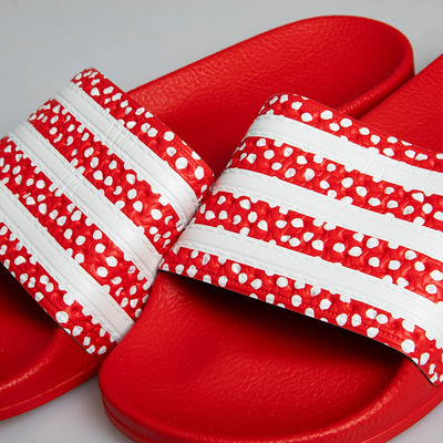 Slides Adidas Originals Adilette white/red/white (FX5921)