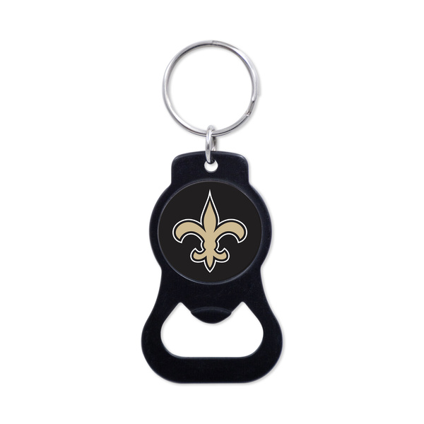 WinCraft NFL Black Bottle Opener Key Ring New Orleans Saints