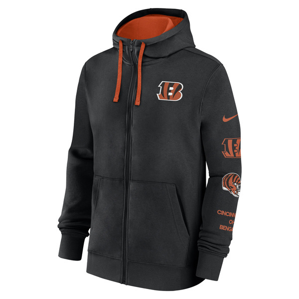 Bluza Nike Men's NFL Feece Hoodie Cincinnati Bengals Black/University Orange