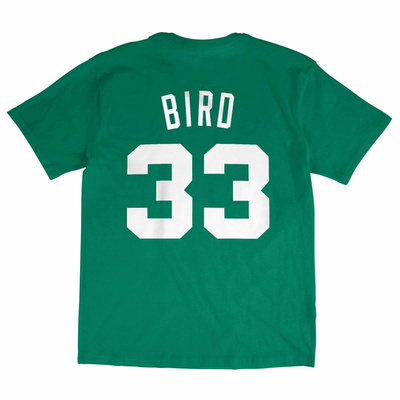 Koszulka Mitchell & Ness Boston Celtics # 33 Larry Bird Name & Number Tee zielona