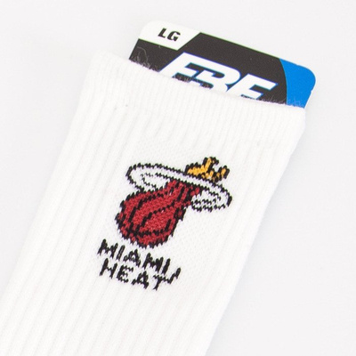 FBF socks NBA Miami Heat A506 White