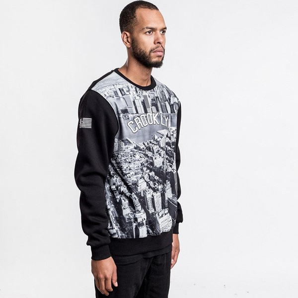 Cayler & Sons bluza sweatshirt Crooklyn Skyline Crewneck black / grey / white WL-CAY-AW16-AP-12