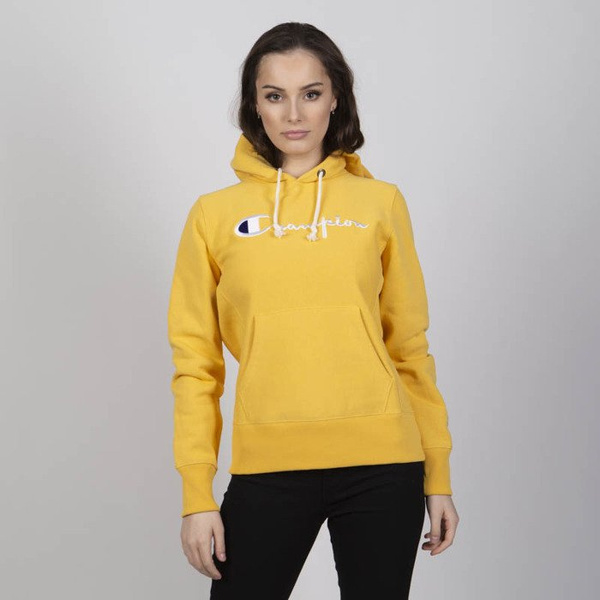 Bluza damska Champion Sweatshirt Reverse Weave Hoody yellow