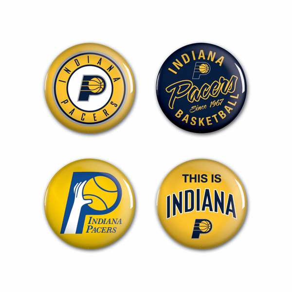 Odznaka WinCraft NBA Button 4 Pack Indiana Pacers