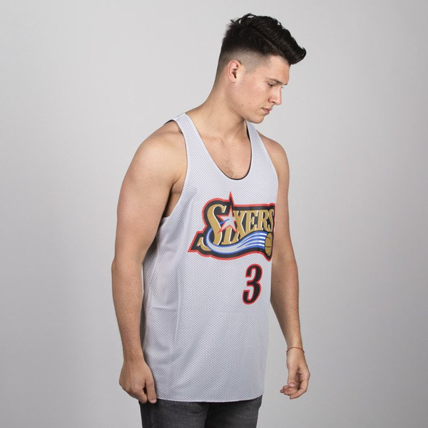 Koszulka Mitchell & Ness Philadelphia 76ers #3 Allen Iverson black / white NBA Reversible Mesh Tank