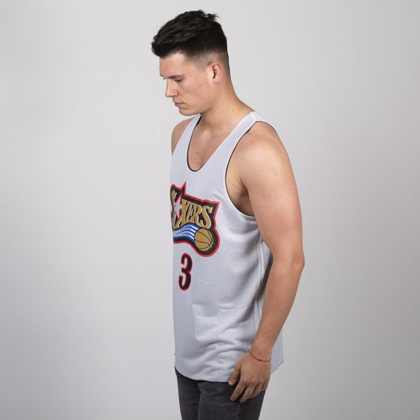 Koszulka Mitchell & Ness Philadelphia 76ers #3 Allen Iverson black / white NBA Reversible Mesh Tank
