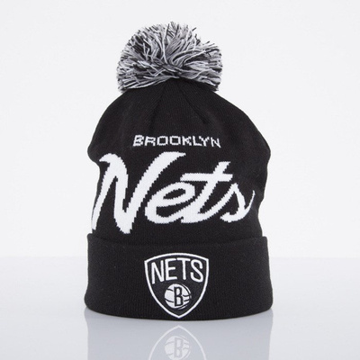 Mitchell & Ness beanie Brooklyn Nets black Special Script Knit Bobble