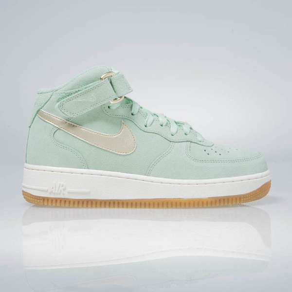 Sneakers buty Nike WMNS Air Force 1 '07 Mid Seasonal enamal green / metalic gold star 818596-300