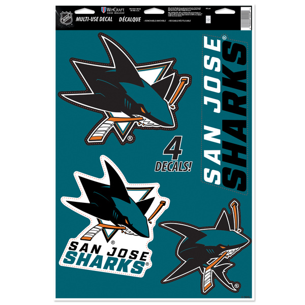 WinCraft NHL Multi-Use Decal 11x17 San Jose Sharks