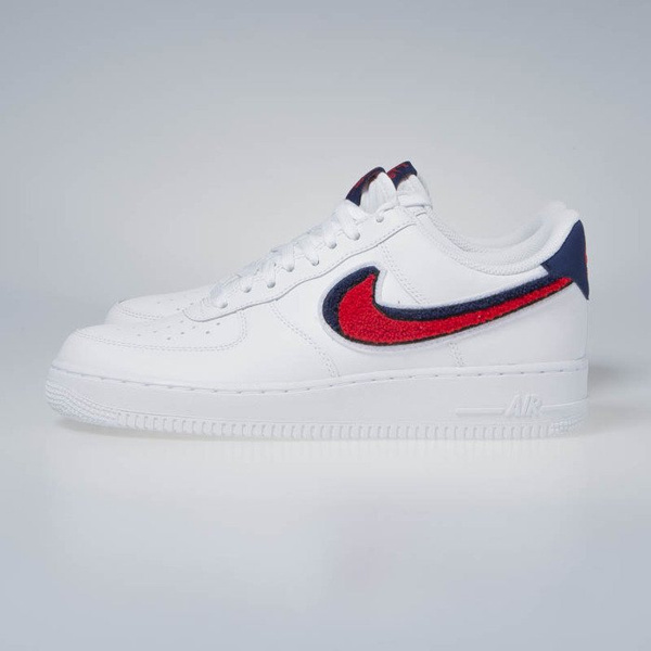 Sneakers buty Nike Air Force 1 '07 LV8 white/university red-blue void (823511-106)