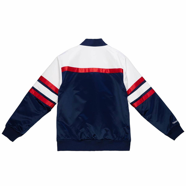 Kurtka Mitchell & Ness New Jersey Nets Special Script Heavyweight Satin Jacket granatowa