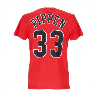 Mitchell & Ness NBA Name&Number Tee Chicago Bulls Scottie Pippen red