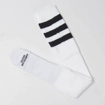 Skarpety American Socks Old School - Ultra High white / black - black - black