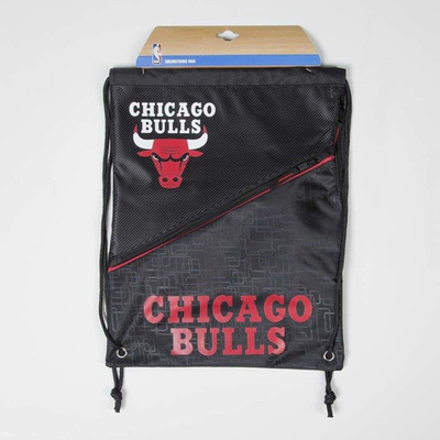 Forever Collectibles worek drawstring bag Chicago Bulls Diagonal Zip black / black