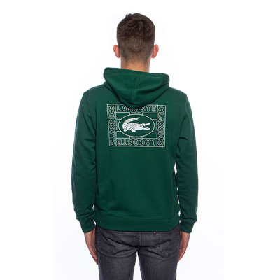 Lacoste Men's Cotton Fleece Hooded Sweatshirt green