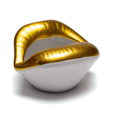 HUF Lips Ashtray gold
