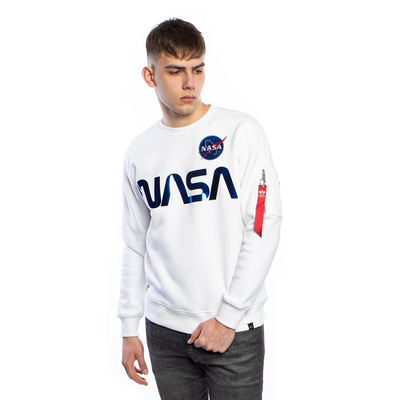 Bluza Alpha Industries NASA Reflective Sweater biała