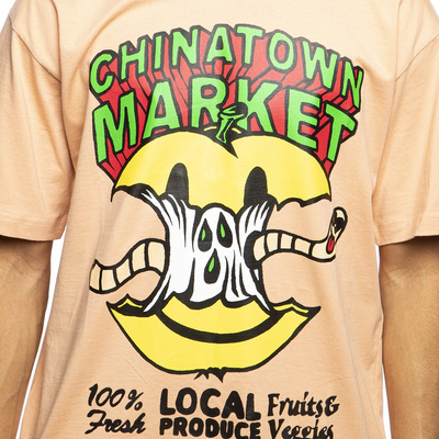 Koszulka Chinatown Market Smiley Local Produce Apple Tee brzoskwiniowa