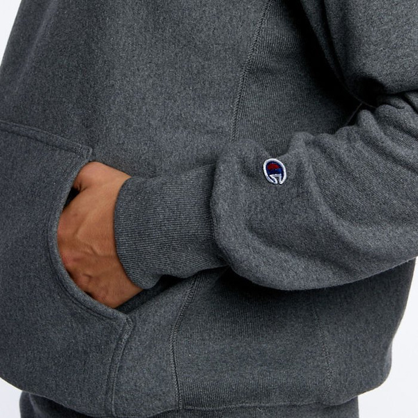 Bluza Champion Small Script Logo Reverse Weave Hoodie dark grey heather