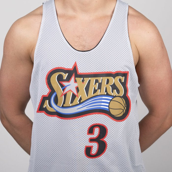 Mitchell & Ness Tank Top Philadelphia 76ers #3 Allen Iverson black / white NBA Reversible Mesh Tank