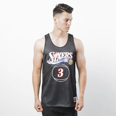 Koszulka dwustronna Mitchell & Ness Philadelphia 76ers Allen Iverson black / white Name / Number Reversible Mesh