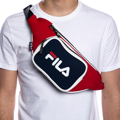Saszetka Fila Waist Bag Scuba czerwona (black iris-true red-bright white)