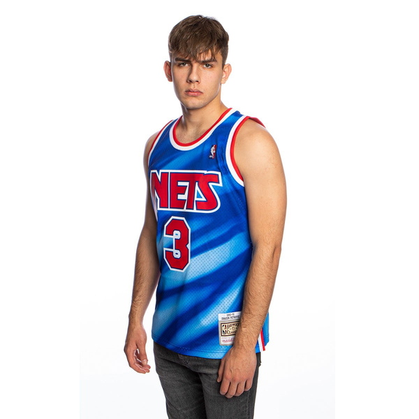 Mitchell & Ness New Jersey Nets #3 Drazen Petrovic pattern/royal Swingman Jersey