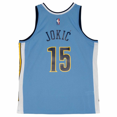 Mitchell & Ness Denver Nuggets #15 Nikola Jokic Swingman Road Jersey teal