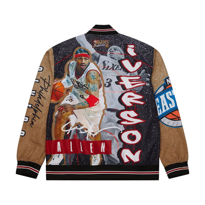 Mitchell & Ness Philadelphia 76ers #3 Allen Iverson Player Burst Warm Up Jacket multi/white