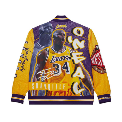 Kurtka Mitchell & Ness Los Angeles Lakers #34 Shaquille O'Neal Player Burst Warm Up Jacket multi/white