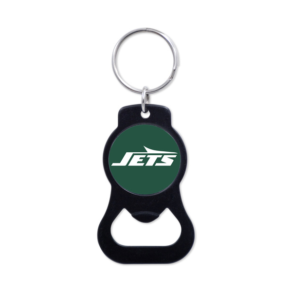 WinCraft NFL Black Bottle Opener Key Ring New York Jets