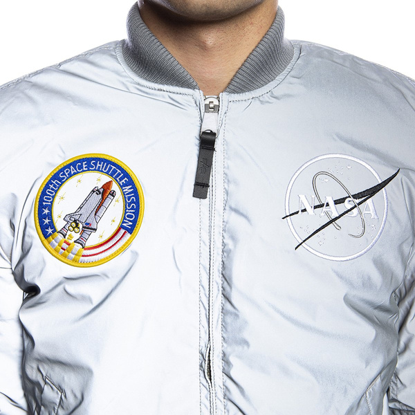 Kurtka Alpha Industries MA-1 Nasa Reflective Jacket srebrna