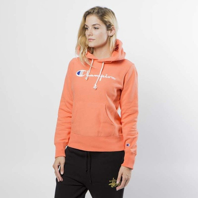 Bluza damska Champion Sweatshirt Reverse Weave Hoody salmon 110975/F18/RS034