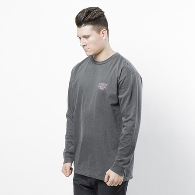 Stussy koszulka Skull & Roses Pig Dyed LS Tee black