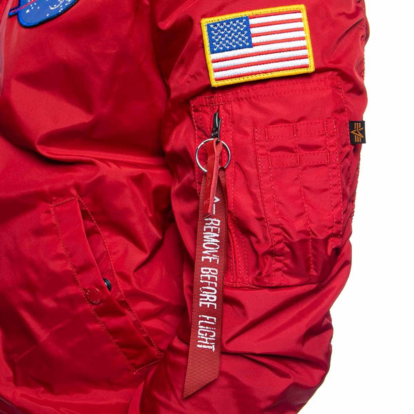 Kurtka Alpha Industries Bomber MA-1 TT Nasa Reversible II speed red