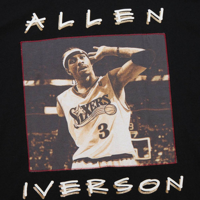 Koszulka Mitchell & Ness Heavyweight Premium Player Tee Vintage Logo Philadelphia 76ers black