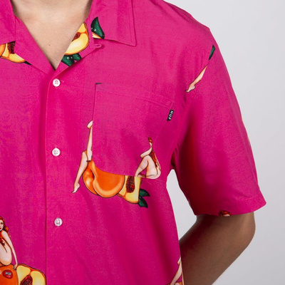 HUF Peachy SS Woven Shirt fuchsia