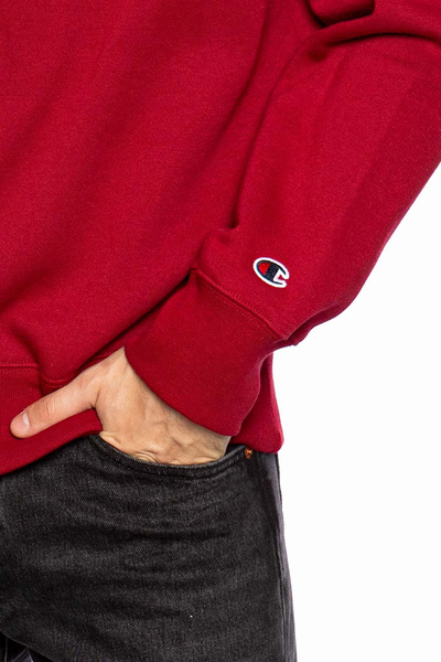 Bluza Champion Organic Cotton Blend Small Script Logo Sweatshirt bordowa