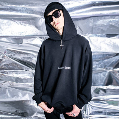 Bluza Stalker Angel Silver Holo Hoodie czarna