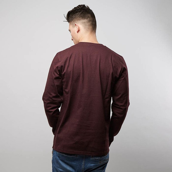 Koszulka Carhartt WIP L/S College Longsleeve damson / white