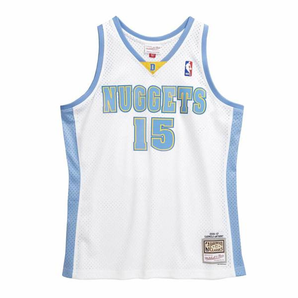 Koszulka Mitchell & Ness Denver Nuggets #15 Carmelo Anthony Swingman Jersey biała