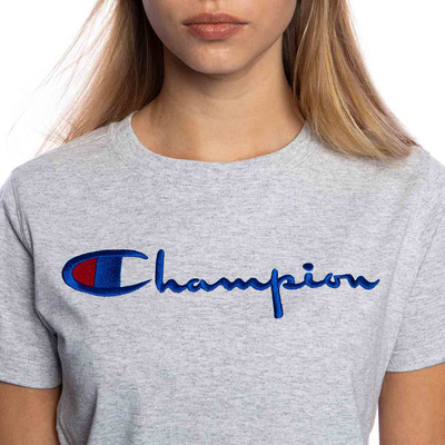Champion T-shirt WMNS Script Logo Crew Neck T-Shirt grey heather