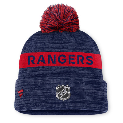 Fanatics New York Rangers NHL Authentic PRO Rink Beanie Cuff With POM navy/alhletics red 