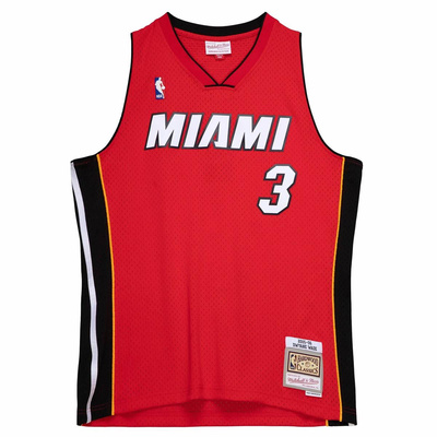 Koszulka Mitchell & Ness Miami Heat #3 Dwayne Wade Swingman Jersey czerwona