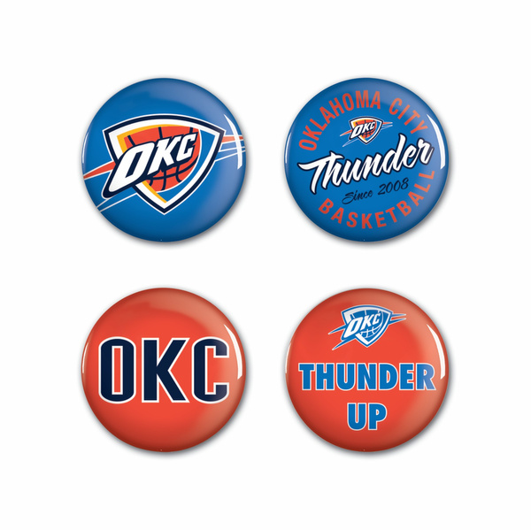 Odznaka WinCraft NBA Button 4 Pack Oklahoma City Thunder